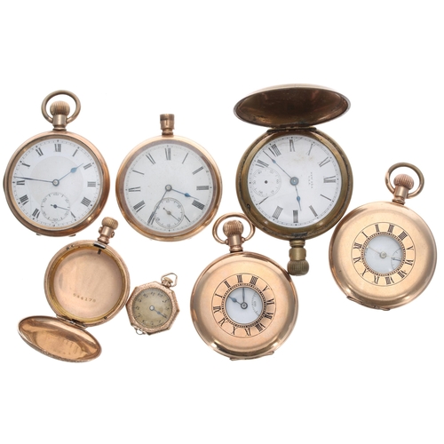 702 - Seven assorted gold plated pocket watches for repair (7)