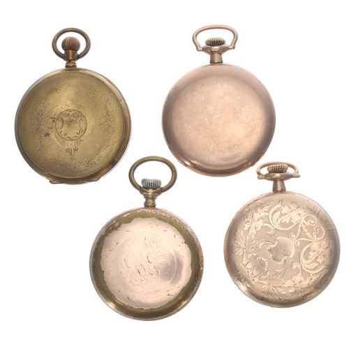 705 - Four assorted gold plated pocket watches (4)