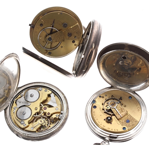 707 - Silver fusee lever pocket watch for repair, London 1865, unsigned movement, no. 8129, dust cover, th... 