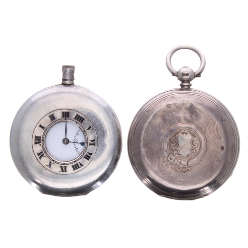 709 - Silver fusee lever hunter engine turned pocket watch for repair, London 1880, the movement signed Ph... 