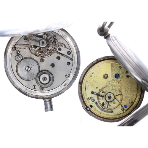 709 - Silver fusee lever hunter engine turned pocket watch for repair, London 1880, the movement signed Ph... 