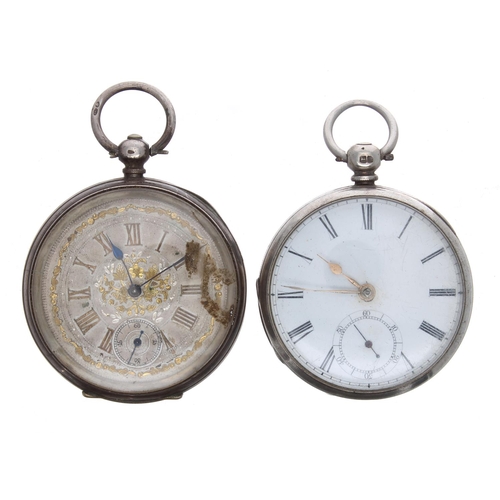 715 - Silver fusee lever pocket watch, London 1868, the movement signed H.H. Curtis, Neath, no. 14809, wit... 