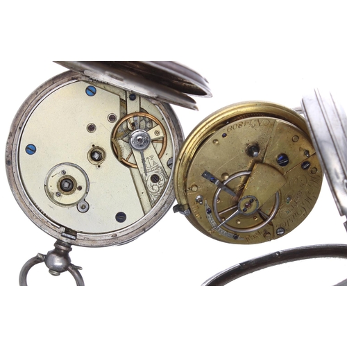 715 - Silver fusee lever pocket watch, London 1868, the movement signed H.H. Curtis, Neath, no. 14809, wit... 