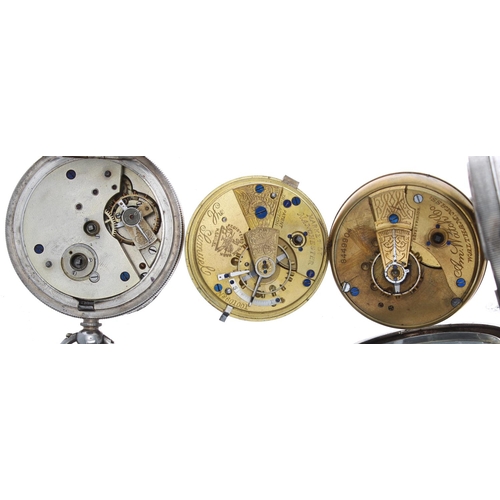 718 - Silver Waltham lever pocket watch for repair, Birmingham 1901, signed movement, no. 844994, with com... 