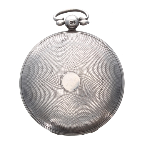 755 - Victorian silver verge hunter pocket watch, London 1839, the fusee movement signed W'm Mann, Glocest... 