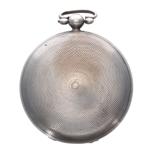 755 - Victorian silver verge hunter pocket watch, London 1839, the fusee movement signed W'm Mann, Glocest... 