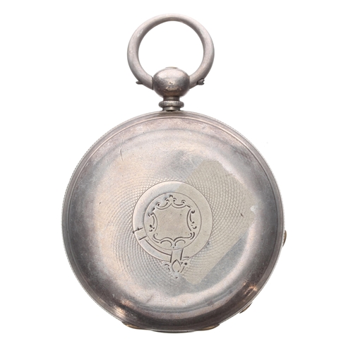 756 - Baume Genéve silver cylinder hunter pocket watch, signed three quarter plate gilt frosted movement w... 