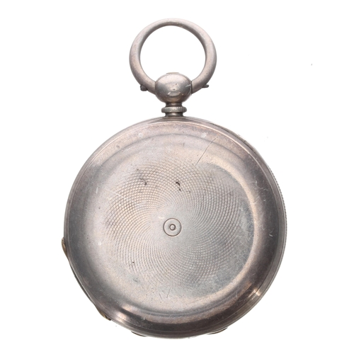 756 - Baume Genéve silver cylinder hunter pocket watch, signed three quarter plate gilt frosted movement w... 