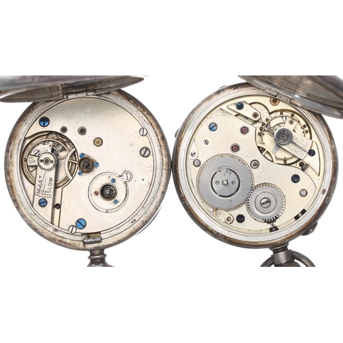 759 - Continental silver (0.935) lever engine turned pocket watch, three quarter plate movement with compe... 