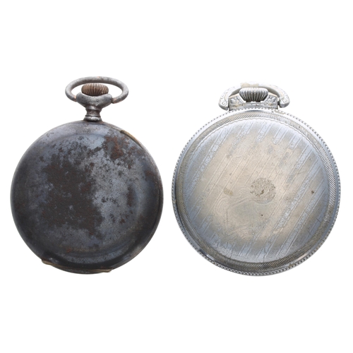 770 - Waltham gunmetal lever pocket watch in need of attention, signed movement, no. 18739629, the dial wi... 