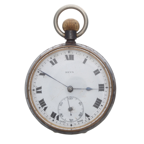 771 - Gunmetal repeating lever pocket watch for repair or spares, frosted movement with compensated balanc... 