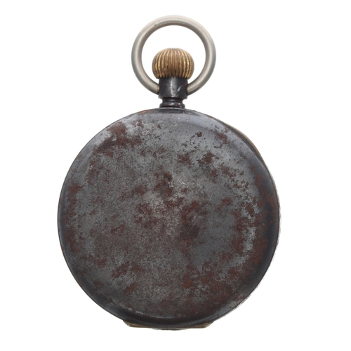 771 - Gunmetal repeating lever pocket watch for repair or spares, frosted movement with compensated balanc... 