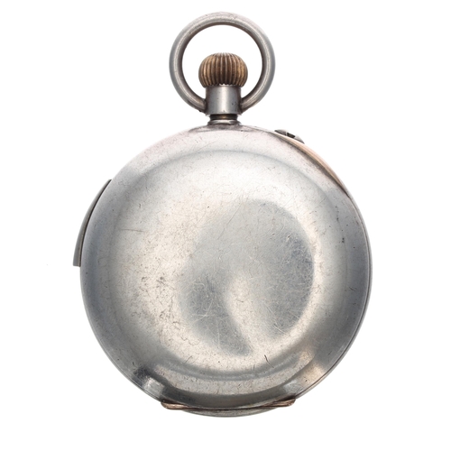 772 - Silver (0.935) repeating pocket watch in need of repair, the movement with compensated balance, regu... 