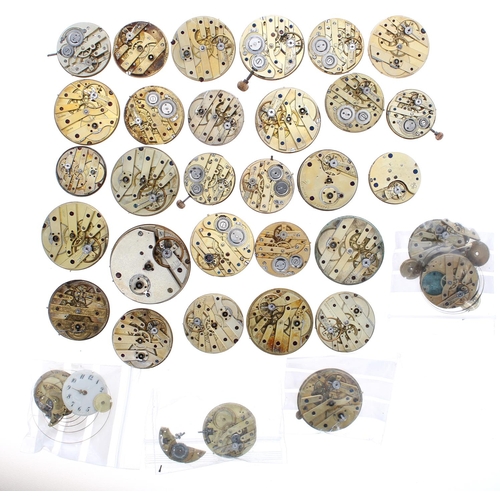 784 - Quantity of cylinder pocket watch and fob watch movements principally for repair (33)... 