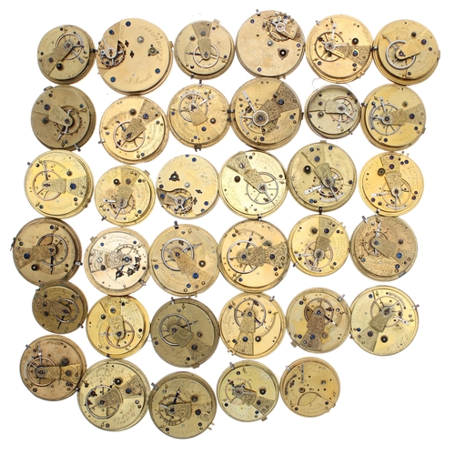 797 - Thirty five fusee lever pocket watch movements