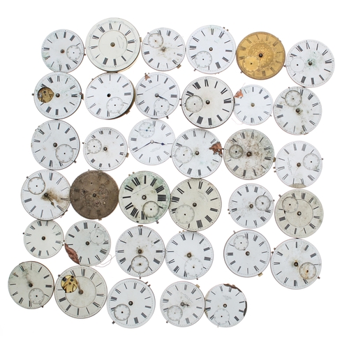 797 - Thirty five fusee lever pocket watch movements