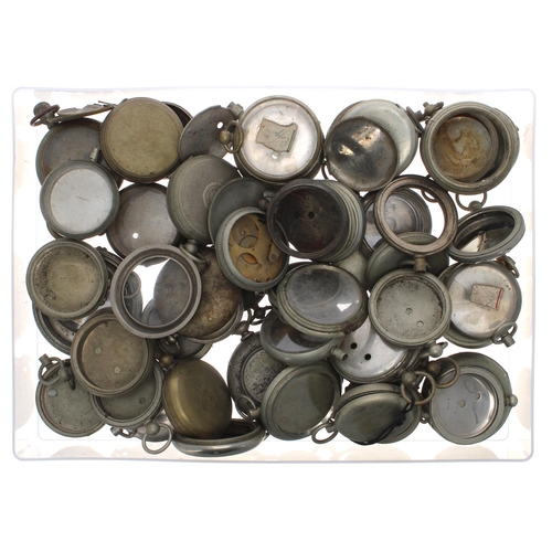 800 - Quantity of nickel pocket watch cases and case parts