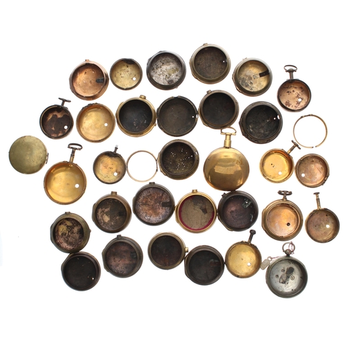 802 - Quantity of principally gilt metal verge pocket watch part cases (30 approx)