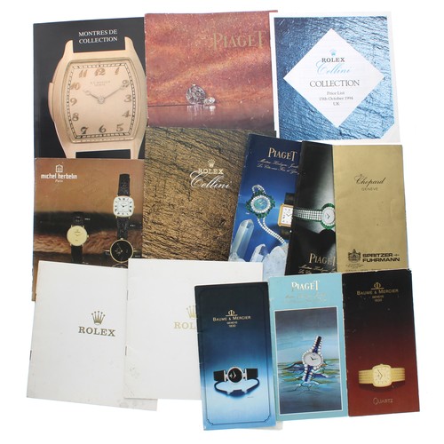 670 - Vintage watch catalogues with some price lists, to include Rolex 1980 & 1981; Rolex Cellini Coll... 