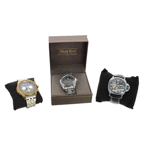 562 - Three Alias Kim Homme automatic gentleman's wristwatches in boxes (3)