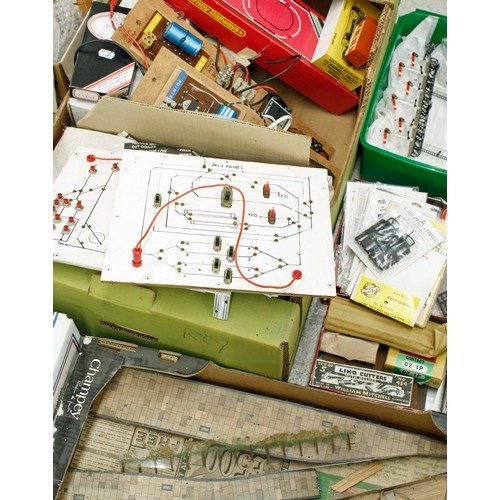 1062 - Large selection of model railway kit built props/buildings/scenery etc.; including a large selection... 