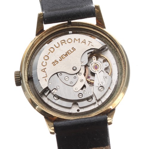 160 - J.W. Benson 15ct automatic gentleman's wristwatch, import hallmark for London 1958, the movement sig... 