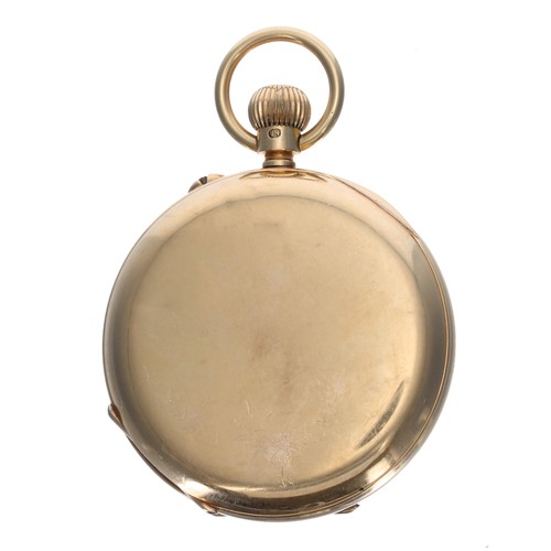 253 - J.W. Benson 18ct lever half hunter pocket watch, London 1926, the 'bank' three-quarter signed moveme... 