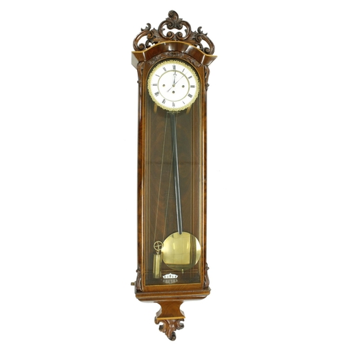 1300 - Fine Viennese Grand Sonnerie single weight regulator wall clock, the 6.25