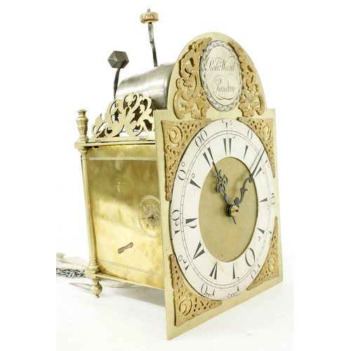 1307 - Good musical hook and spike verge wall clock made for the Turkish market, the 9