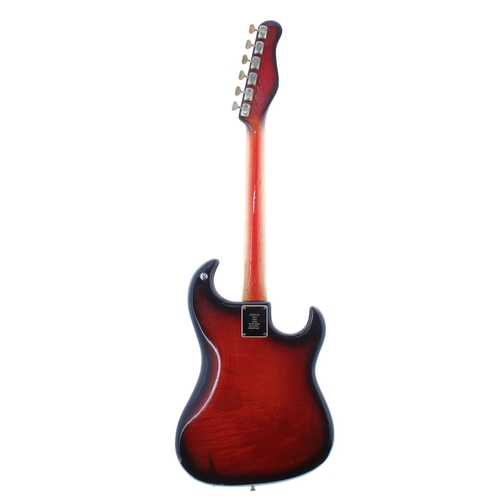 84 - 1963 Burns Split Sound Jazz left-handed electric guitar, made in England, ser. no. 4291; Body: red b... 