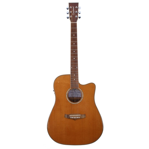 89 - Tanglewood TW28CSRCE electro-acoustic guitar; Back and sides: rosewood, various minor blemishes; Top... 