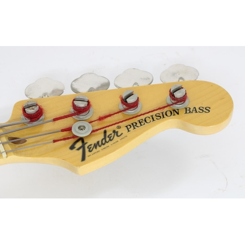 90 - 1976 Fender Precision Bass guitar, made in USA, ser. no. 7xxxx1; Body: natural finish, a few minor l... 