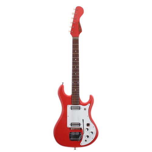 95 - 1960s Watkins Rapier electric guitar, made in England, ser. no. 7xx9; Finish: Fiesta red, typical la... 