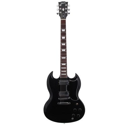 97 - 2018 Gibson SG Standard electric guitar, made in USA, ser. no. 18xxxxxx2; Body: ebony finish; Neck: ... 