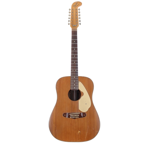 134 - Late 1960s Fender Shenandoah twelve string acoustic guitar, made in USA; Back and sides: mahogany, l... 