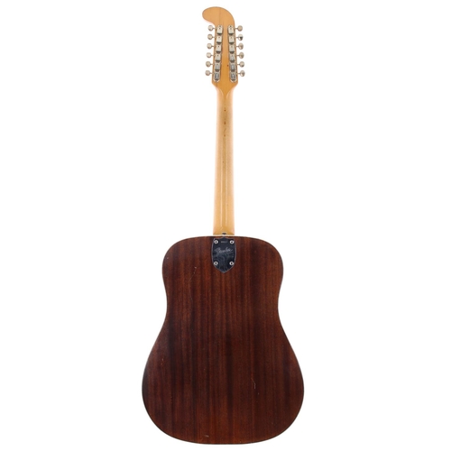 134 - Late 1960s Fender Shenandoah twelve string acoustic guitar, made in USA; Back and sides: mahogany, l... 