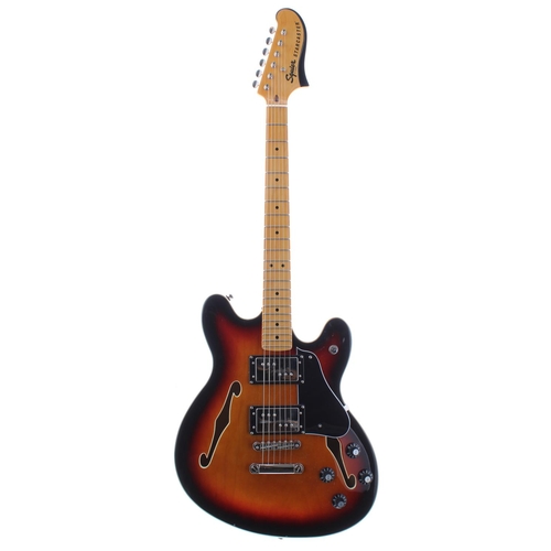 480I - Squier by Fender Starcaster semi-hollow body electric guitar, made in Indonesia; Finish: sunburst; F... 