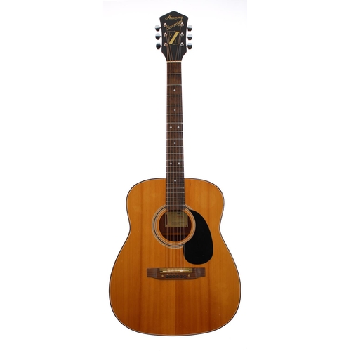 170 - Harmony Sovereign H6560A acoustic guitar; Back and sides: mahogany, various scratches and dings; Top... 