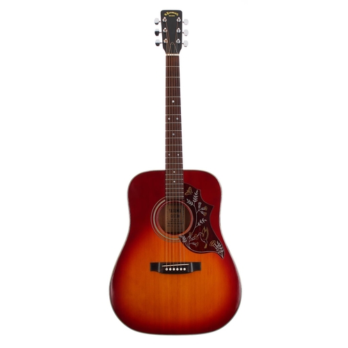 186 - 1970s Yasuma Custom Model 130H acoustic guitar, made in Japan; Finish: cherry sunburst, minor surfac... 