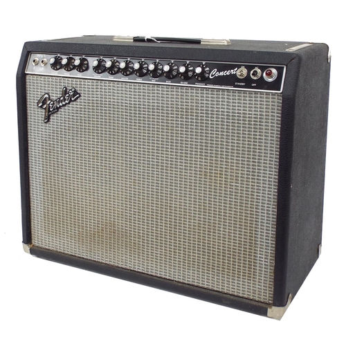 606 - Fender Concert guitar amplifier, made in USA, circa 1982, ser. no. F214267, fitted with a pair of 12... 