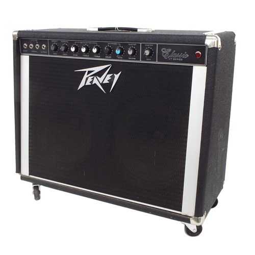 607 - Peavey VT Series 212 Classic guitar amplifier, made in USA, with original foot switch... 