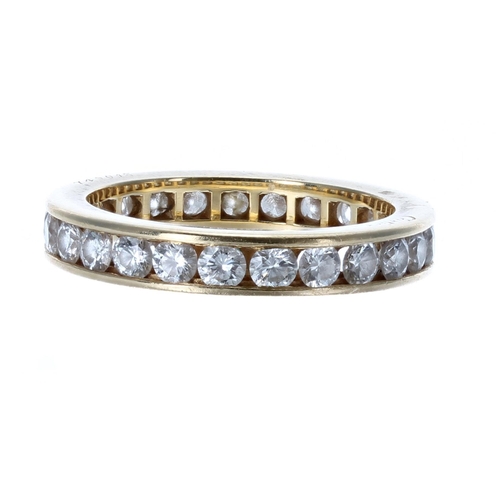 468 - Cartier 18ct yellow gold diamond full eternity ring, round brilliant-cut, 1.75ct approx, clarity VS,... 