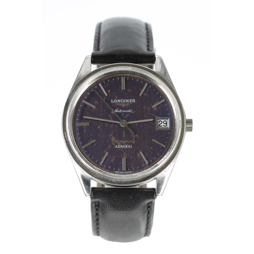 63 - Longines Admiral ***** automatic stainless steel gentleman's wristwatch, ref. 1563 2, serial no. 523... 