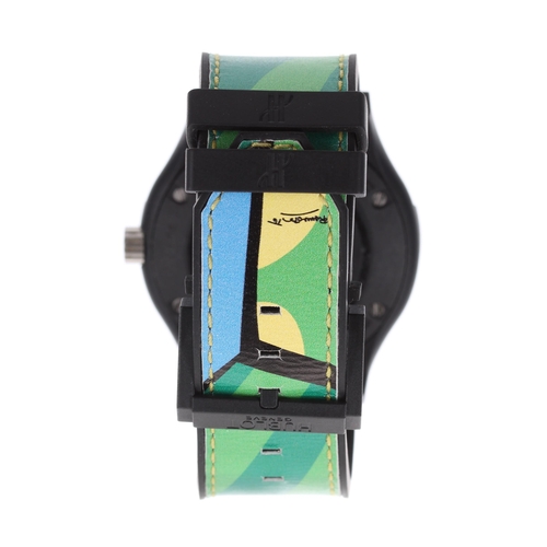 70 - Hublot Atelier FIFA World Cup Brasil limited edition 2014 plastic gentleman's wristwatch, black dial... 