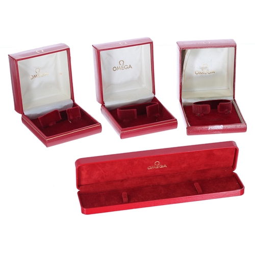 110 - Four vintage red Omega watch boxes (4)