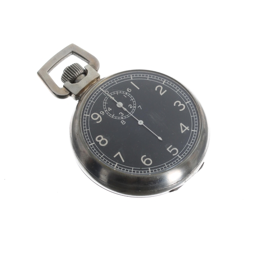 117 - Elgin Military WWII period nickel cased lever 10 seconds pocket stop watch, circa 1943, signed 15 je... 