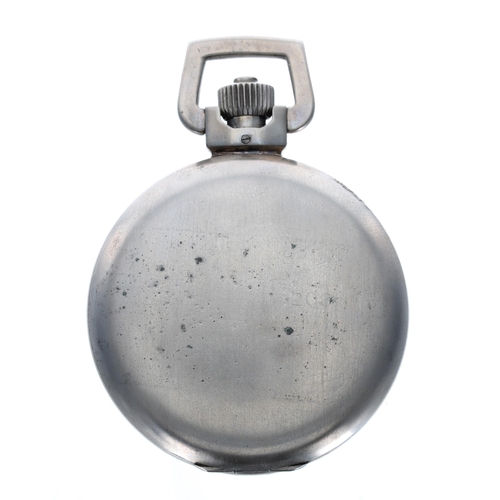 117 - Elgin Military WWII period nickel cased lever 10 seconds pocket stop watch, circa 1943, signed 15 je... 