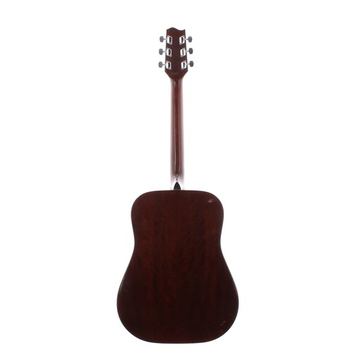 480H - 1980s Fender Gemini II acoustic guitar, made in Korea; Back and sides: mahogany, various scratches a... 