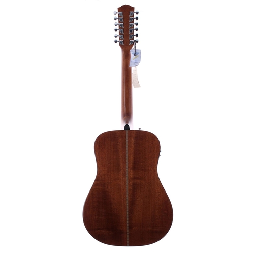 465 - Fender CD160SE/12 twelve string electro acoustic guitar; Body: natural finish, a few scuffs to the e... 