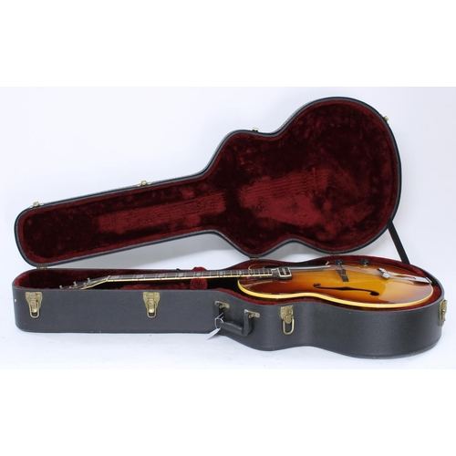 467 - 1953 Gibson L7C archtop guitar, made in USA; Body: amber burst finish top, lacquer checking and a fe... 